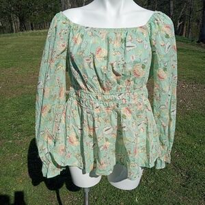 Torrid Green & Floral Top